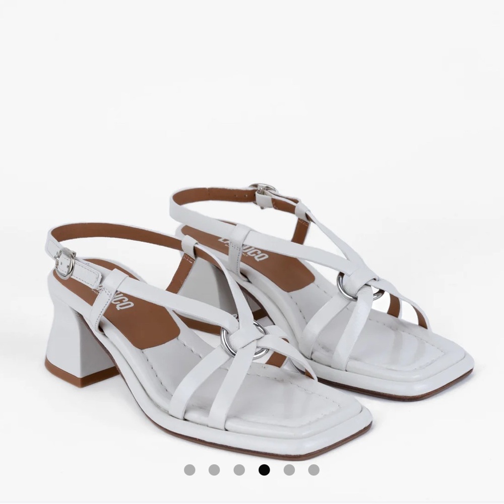 Labucq White Athena Sandals NWB